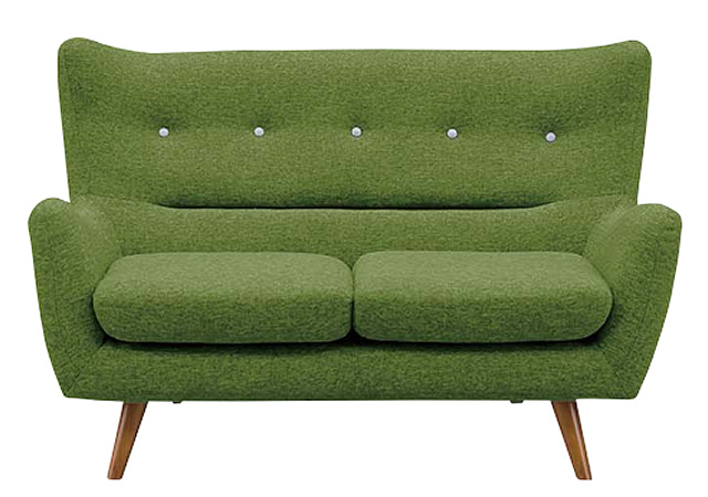 緑色の２人掛けソファの画像